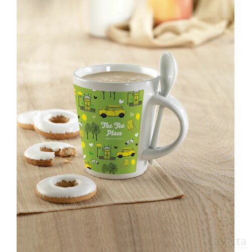 Sublimatie mok met lepel Wit