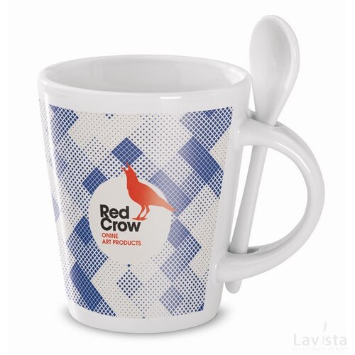 Sublimatie mok met lepel Wit