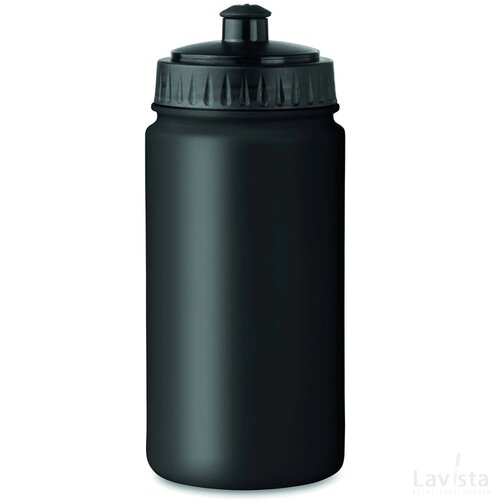 Kunststof drinkfles 500 ml Spot five zwart