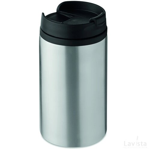 Dubbelwandige beker 250 ml Falun mat zilver