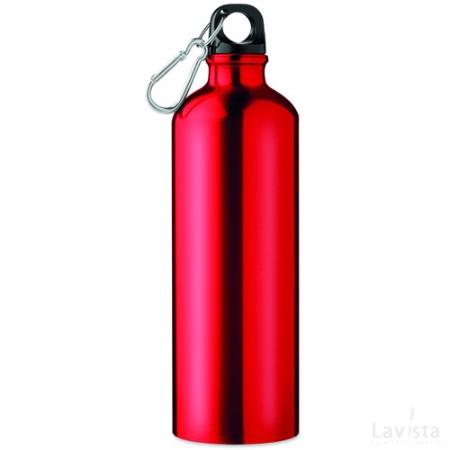Aluminium fles 750 ml Big moss rood