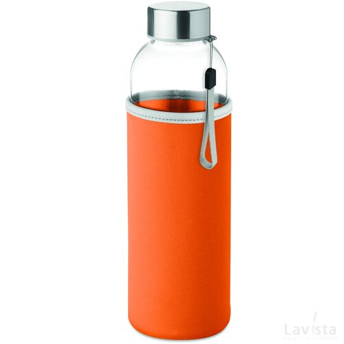 Drinkfles 500ml Utah glass oranje