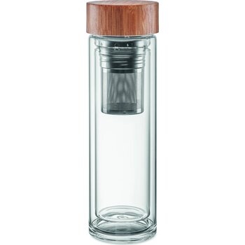Dubbelwandige glazen fles 400ml Batumi glass transparant