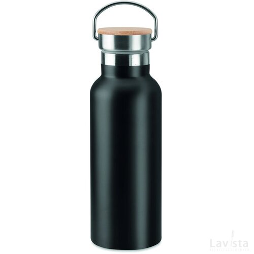Dubbelwandige fles 500ml Helsinki zwart