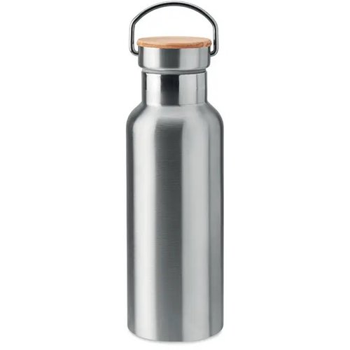 Dubbelwandige fles 500ml Helsinki mat zilver 500 ml