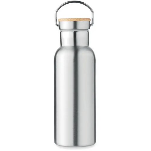 Dubbelwandige fles 500ml Helsinki mat zilver 500 ml