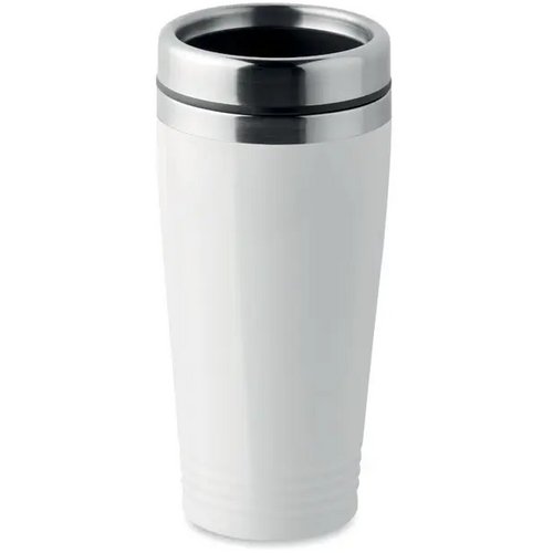 Dubbelwandige reisbeker 400 ml Wit