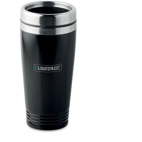 Dubbelwandige reisbeker 400 ml Zwart 400 ml