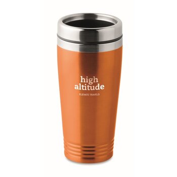 Dubbelwandige reisbeker (400 ml) Oranje