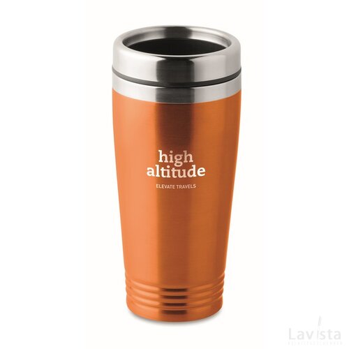 Dubbelwandige reisbeker (400 ml) Oranje