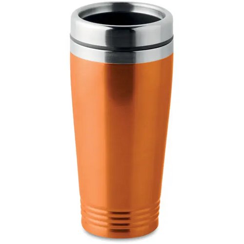 Dubbelwandige reisbeker 400 ml Oranje
