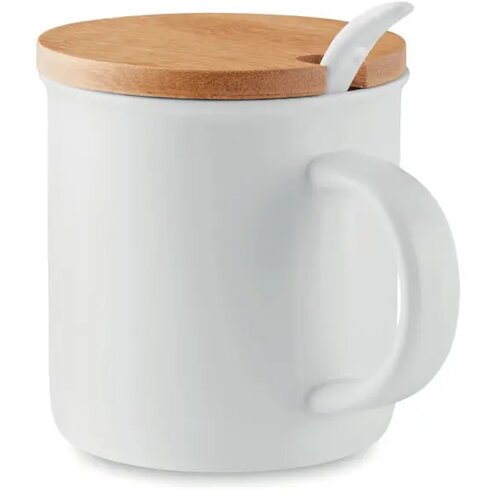 Mok met lepel Kenya Wit 380 ml