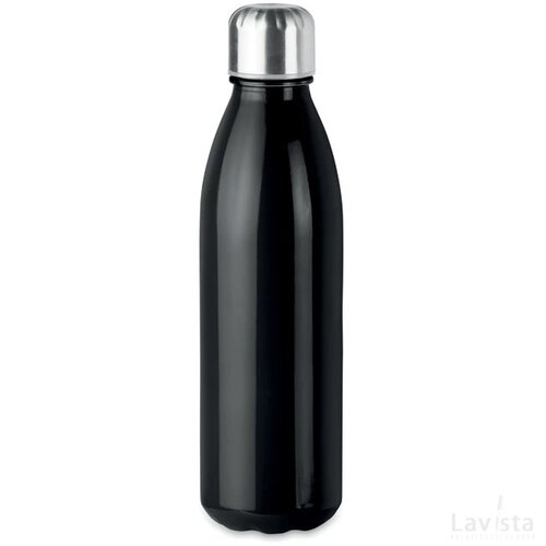 Glazen drinkfles Aspen glass zwart