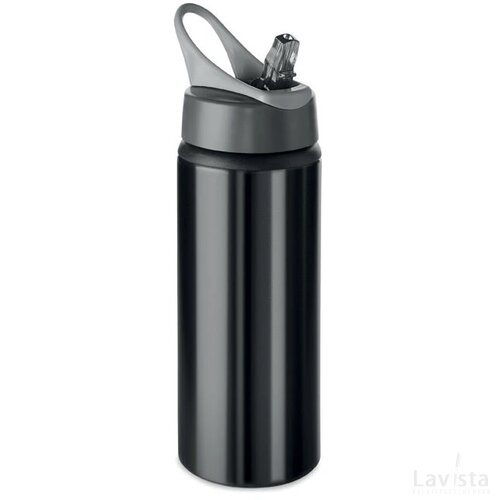 Aluminium drinkfles 600 ml Atlanta zwart