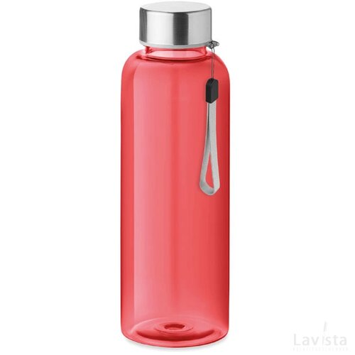 Rpet fles 500 ml Utah rpet transparant rood