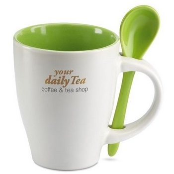 Mok met lepel (300 ml) Groen 300 ml