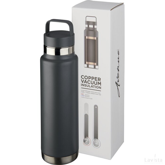 Colton 600 ml met koper vacuüm geïsoleerde drinkfles Grijs