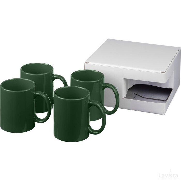 Ceramic mok 4 delige geschenkset Groen