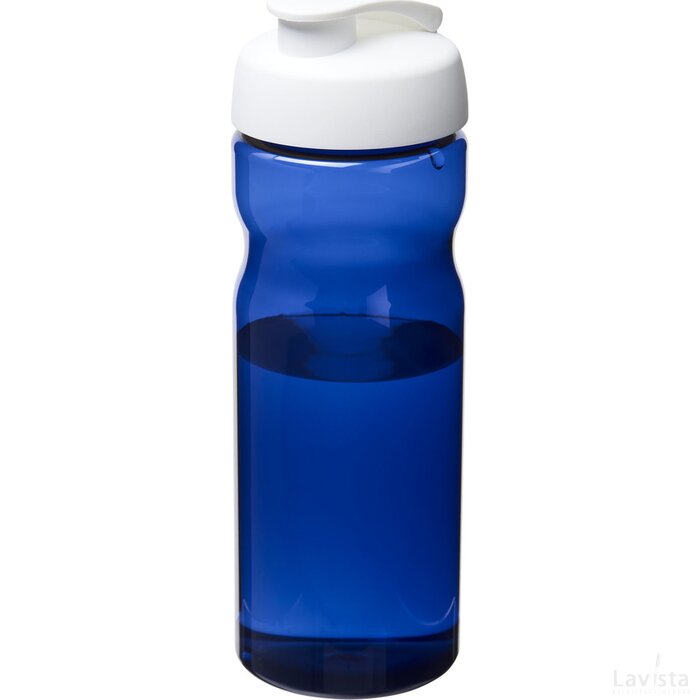 H2O Eco 650 ml sportfles met kanteldeksel blauw,Wit Blauw, Wit Blauw/Wit