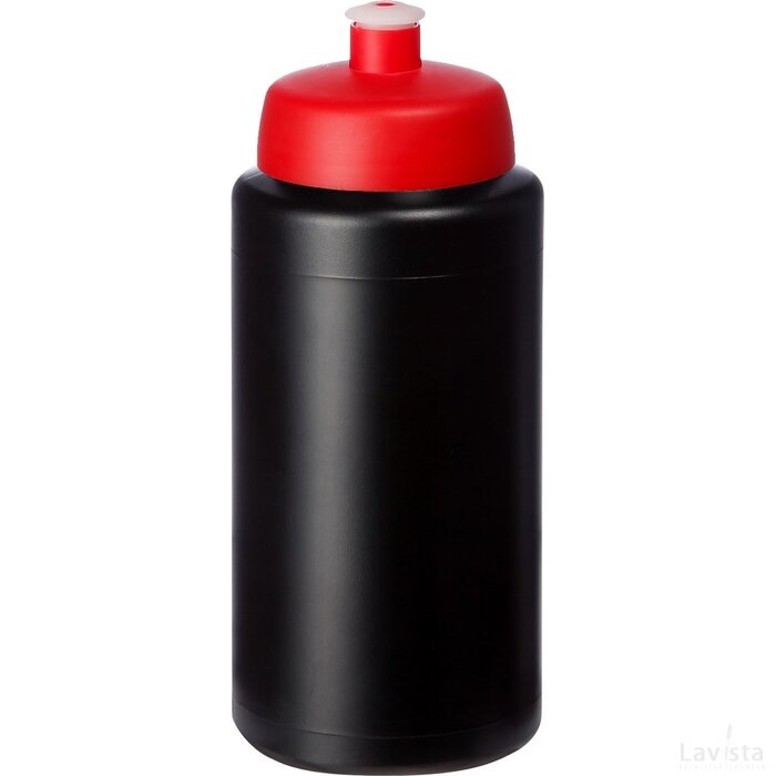Baseline® Plus grip 500 ml sportfles met sportdeksel Zwart,Rood Zwart, Rood Zwart/Rood