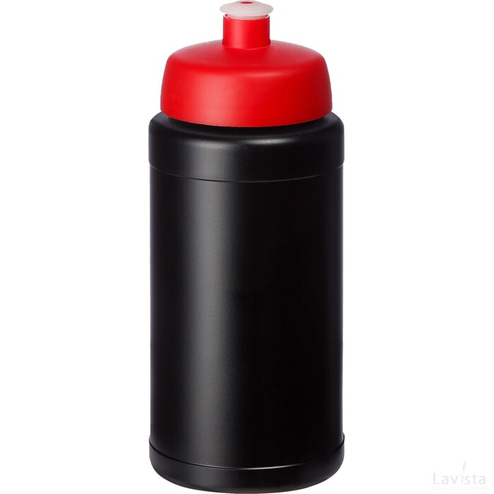Baseline® Plus 500 ml drinkfles met sportdeksel Zwart,Rood Zwart, Rood Zwart/Rood