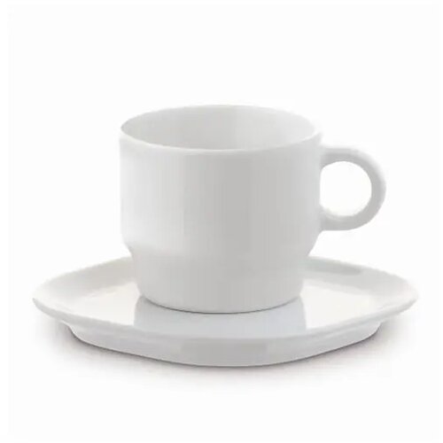 Kop & schotel vierkant Satellite Wit 180 ml