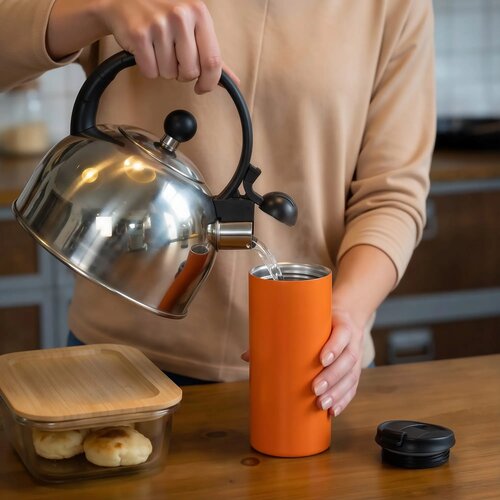 Lekvrije thermobeker Oranje 350 ml