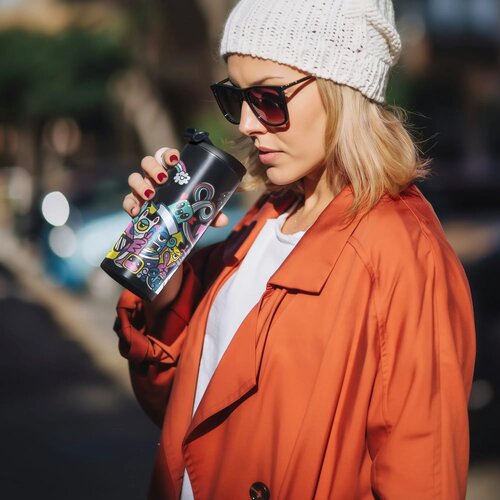 Lekvrije thermobeker Zwart 350 ml