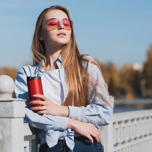 Lekvrije thermobeker Rood 350 ml