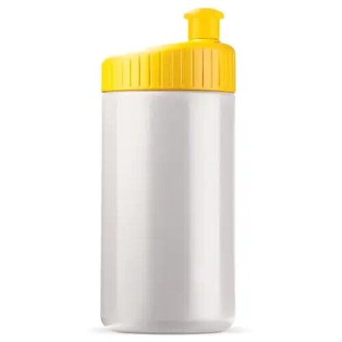 Sportbidon design 500ml wit / geel