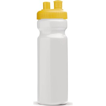 Sportbidon met verstuiver 750ml wit / geel