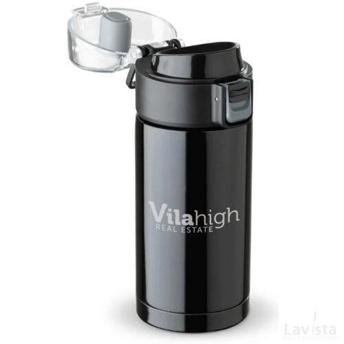 Click-to-open thermobeker (330 ml) Zwart