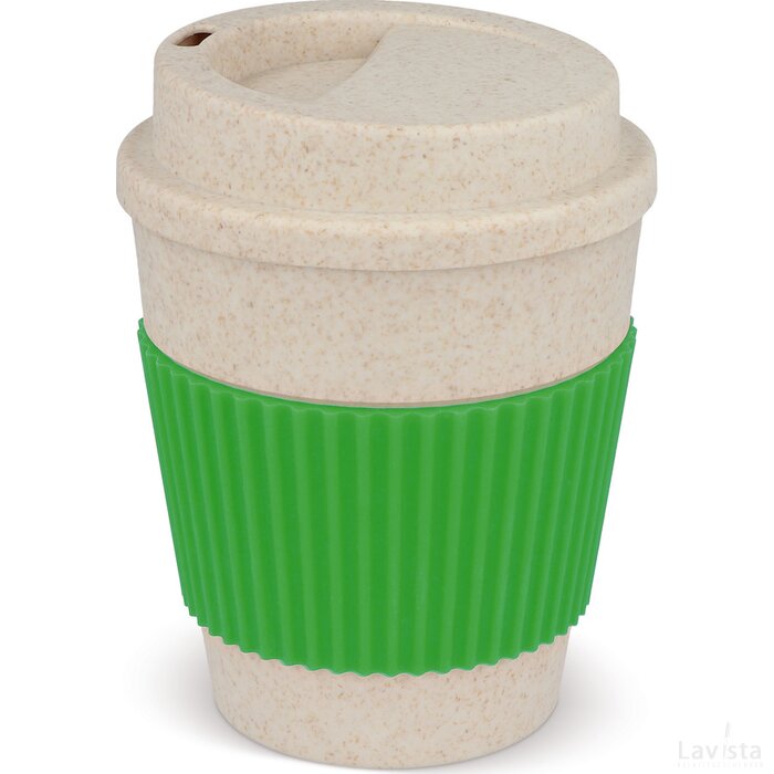 Mok bamboevezel 360ml beige / groen