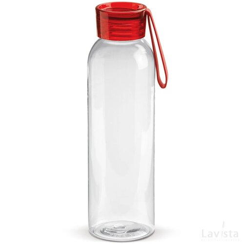 Waterfles Tritan 600ml transparant rood