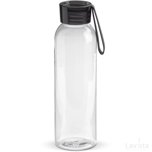 Waterfles Tritan 600ml transparant zwart