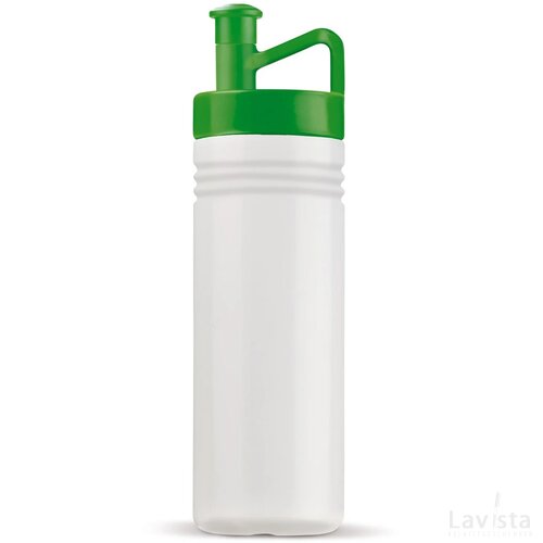 Sportbidon ergonomisch 500ml transparant groen