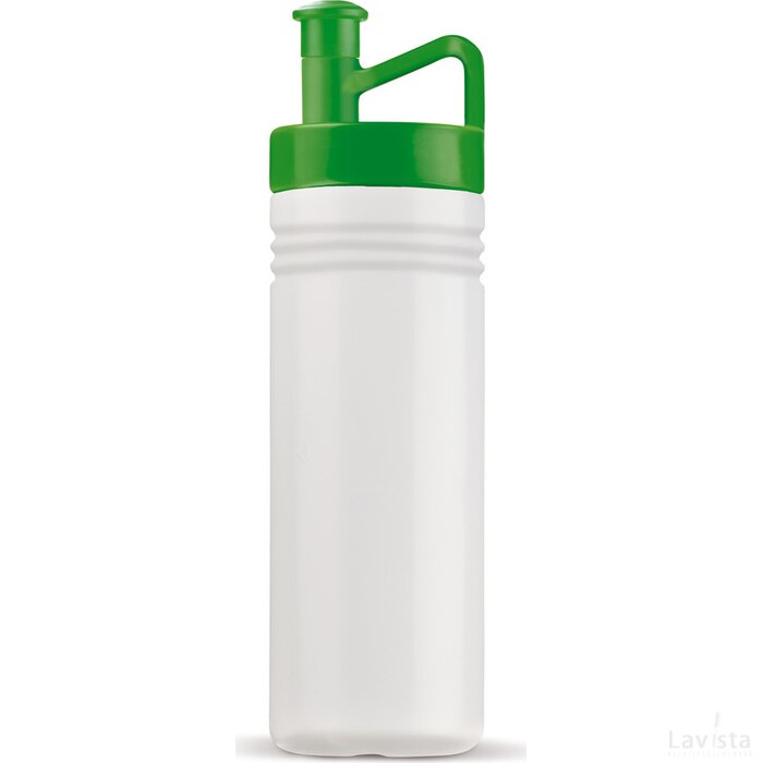 Sportbidon ergonomisch 500ml transparant groen