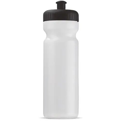 Sportbidon Bio 750ml Transparant Zwart