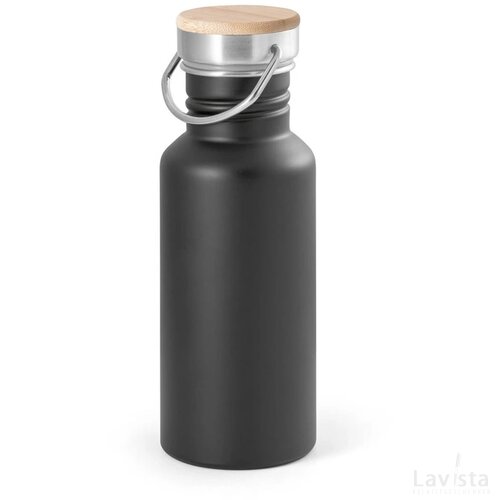 Oasis Roestvrijstalen Fles 540 Ml Zwart