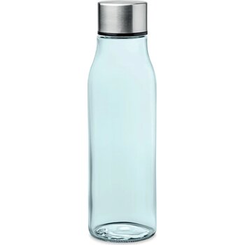 Glazen drinkfles 500ml Venice transparant blauw