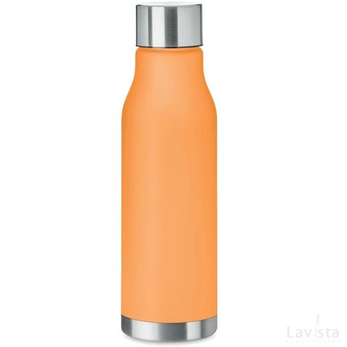 Rpet drinkfles 600ml Glacier rpet transparant oranje