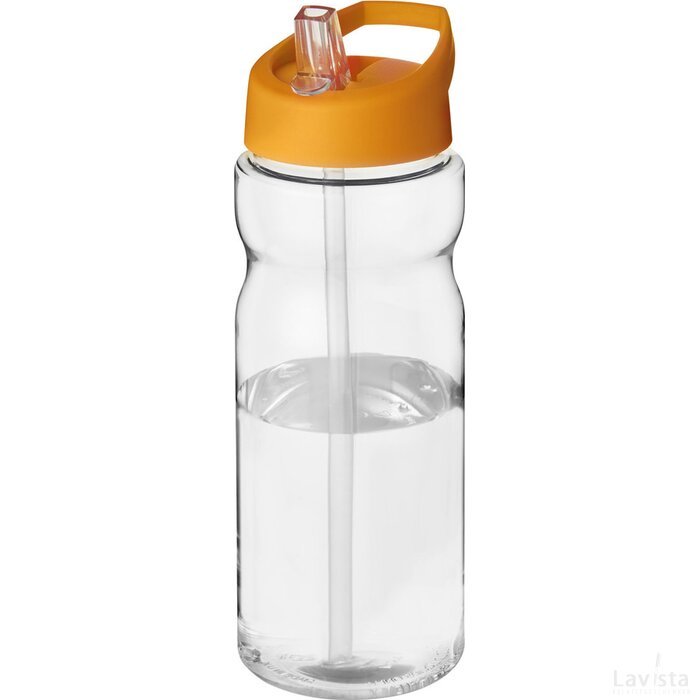 H2O Base® 650 ml bidon met fliptuitdeksel Transparant, Oranje Transparant/Oranje
