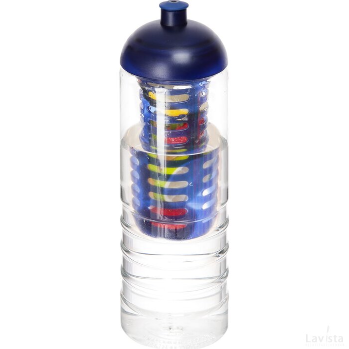 H2O Treble 750 ml drinkfles Blauw Transparant, Blauw Transparant/Blauw