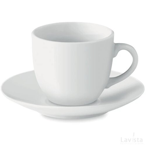 Kop en schotel Espresso Wit