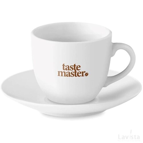 Kop en schotel Espresso Wit