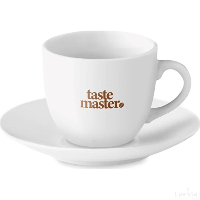Kop en schotel Espresso Wit