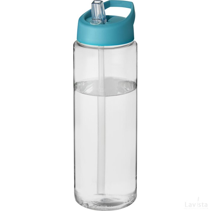 H2O Vibe 850 ml sportfles met tuitdeksel Transparant, Aqua blauw Transparant/Aqua blauw
