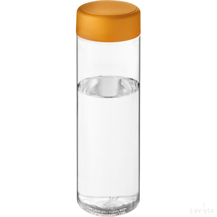 Waterfles met een strak design | 850 ml Transparant, Oranje Transparant/Oranje