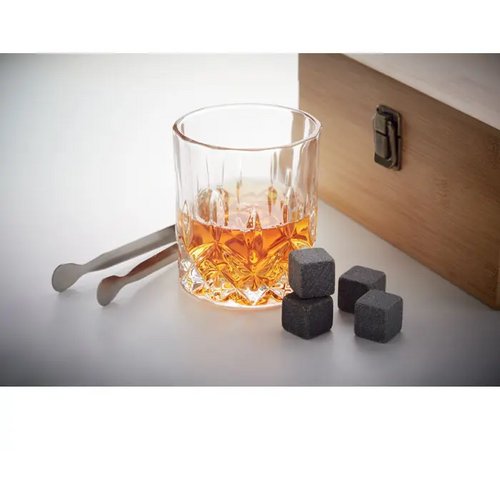 Luxe whiskey set in bamboe box Inverness hout