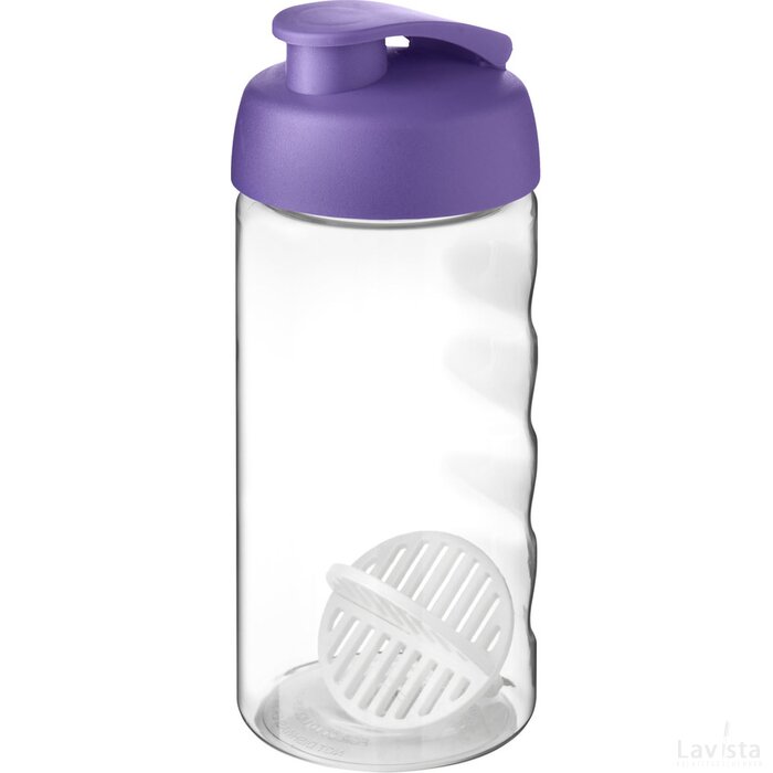 H2O Active Bop 500 ml sportfles met shaker bal Paars, Transparant Paars/Transparant